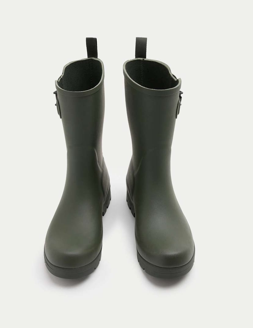 Marks & Spencer M&S Mid Calf Wellies Khaki - 1