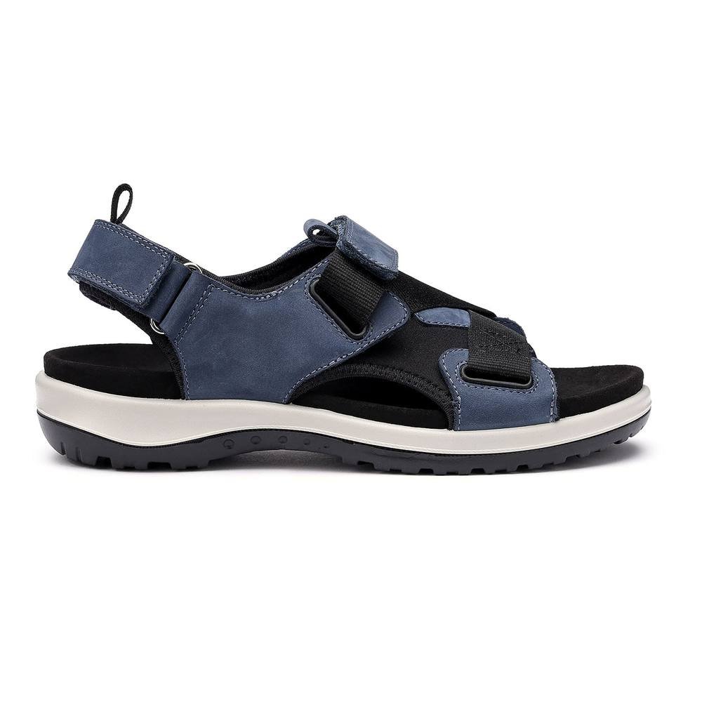 Hotter Hotter Women's Wide Fit 'Pursue' Sandals in Dark Blue - 4