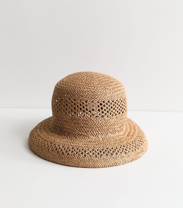New Look Tan Woven Curved Brim Straw Hat New Look - 2