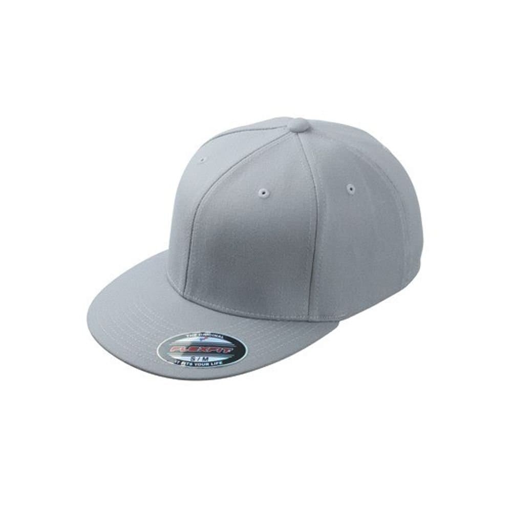 Myrtle Beach Myrtle Beach Men's Flexfit 6 Panel Flat Peak Baseball Cap in Light Grey
