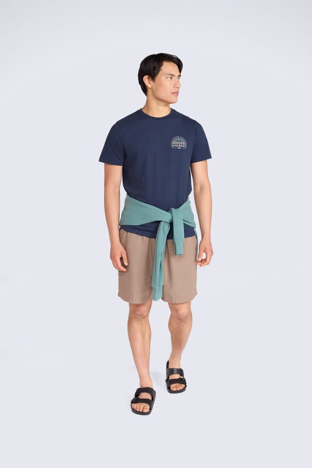 Animal Animal Men's 'Jacob' Short Sleeve Relaxed Fit Lightweight Casual Cotton T-Shirt in Dark Blue - 3