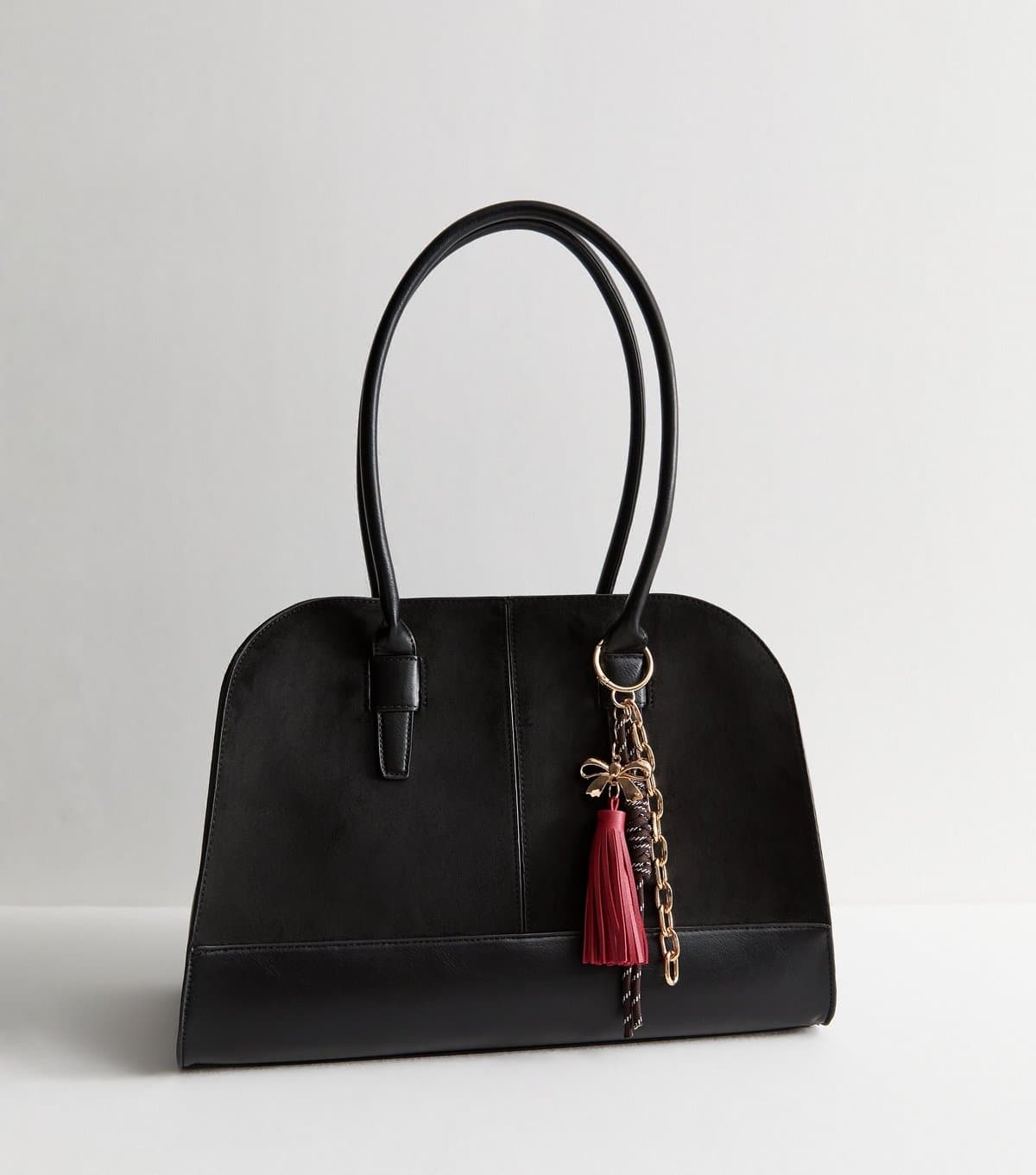 New Look Black Faux Suede Kettle Bag Vegan New Look