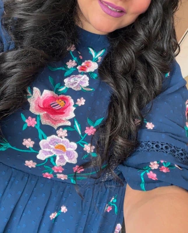 ASOS Design Asos design embroidered midaxi dress