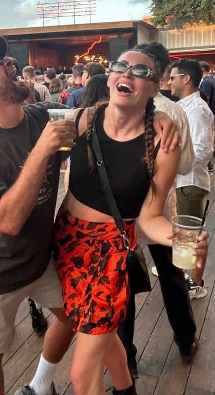 ASOS ASOS orange/red leopard print asymmetrical utility skirt size UK 12