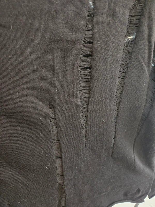 New Look New Look Men Distressed Black Lightweight Knitted Jumper - Size L