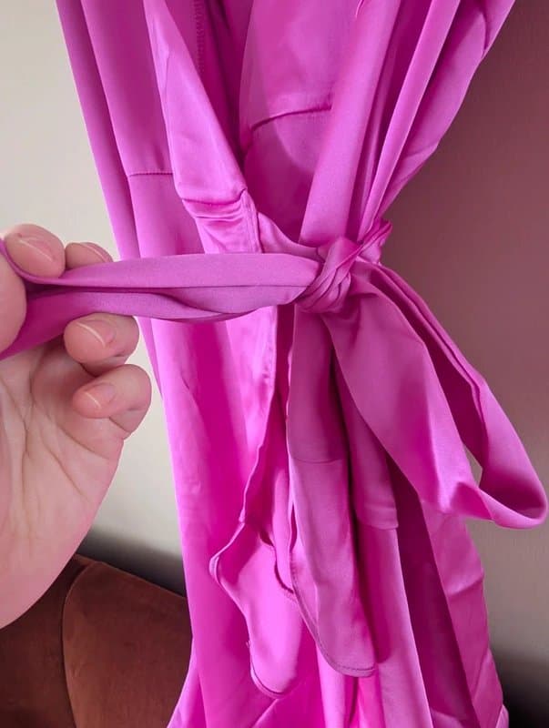 Never Fully Dressed Never Fully Dressed pink wrap midi dress size 20 | party event wedding