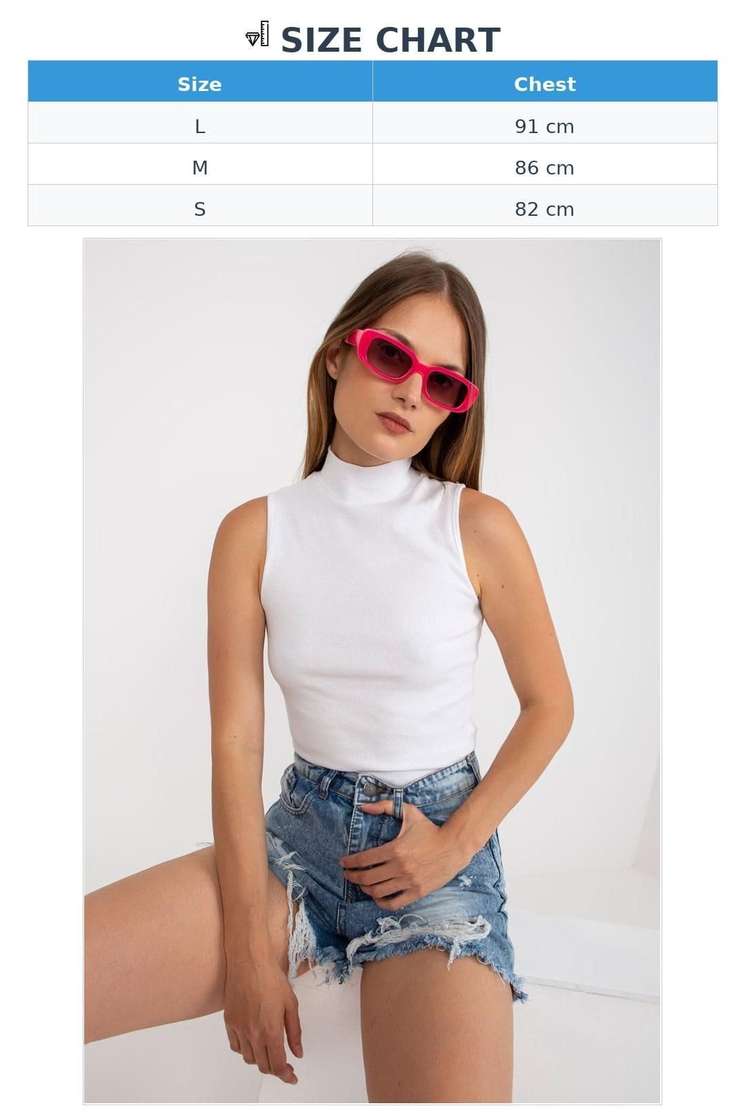 Love Lace Love Lace Women's Ribbed Half Turtleneck Straight Cut Top Style 168219 in White - 4