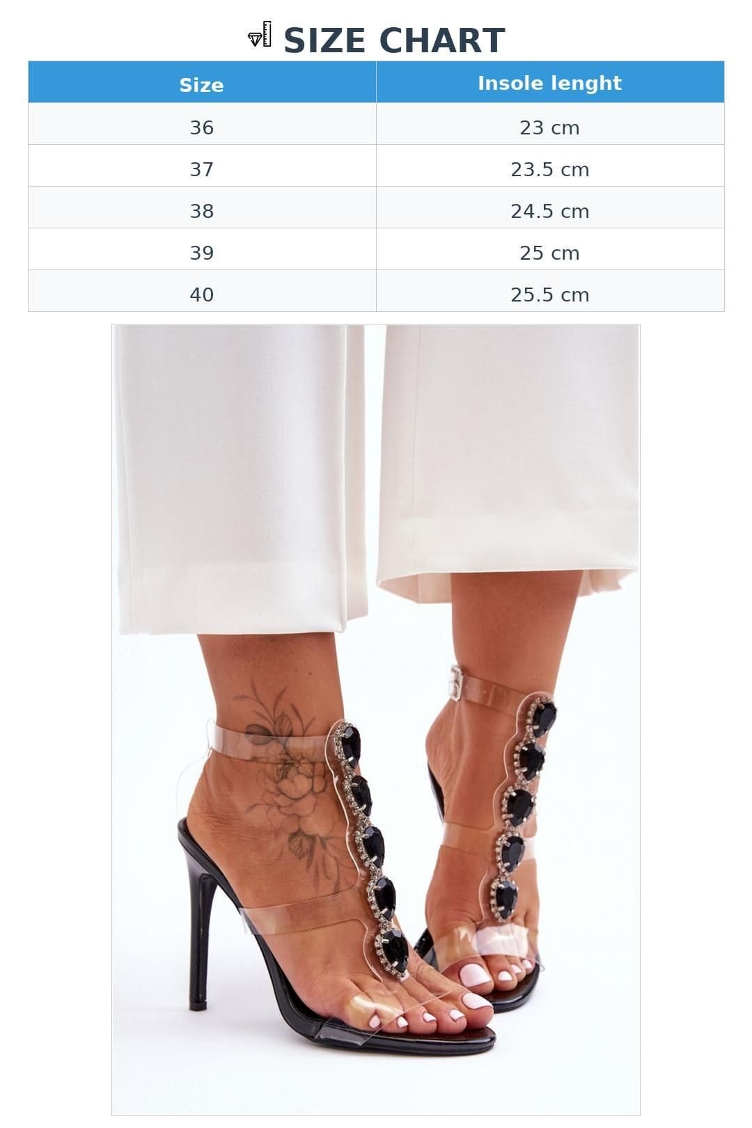 Love Lace Love Lace Women's Rhinestone Stiletto Heel Sandals with Insole Comfort in Black - 4
