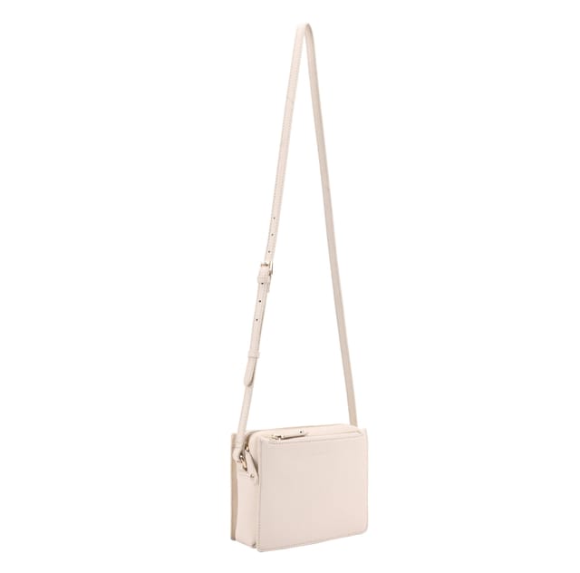 Paul Costelloe Paul Costelloe Women's Thaya Leather Cross Body Bag in Light Beige - 3