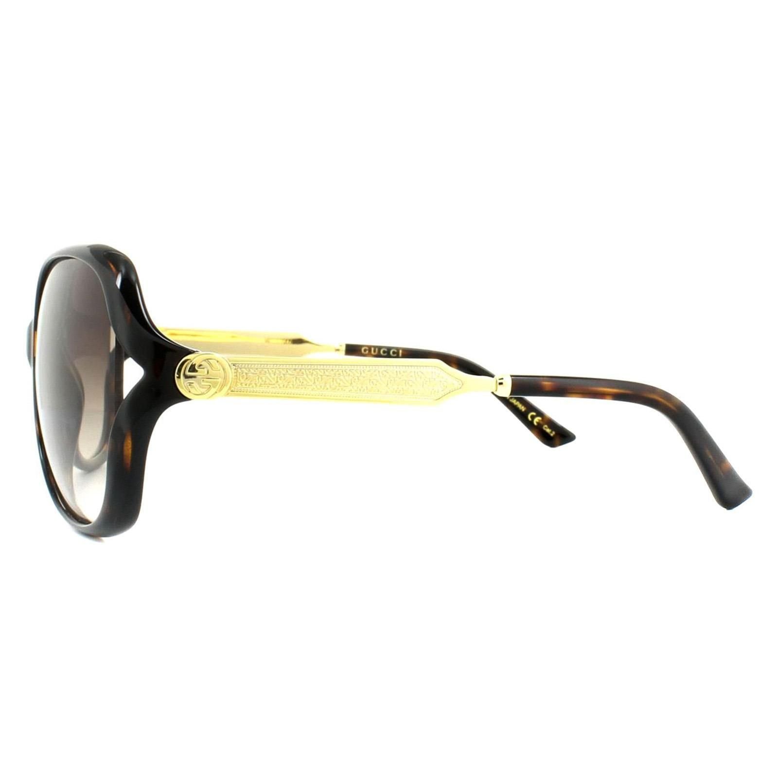 Gucci Gucci Women's Fashion Havana Gold Brown Gradient Sunglasses - 3