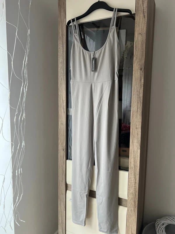 PLT Size 14 grey ribbed summer jumpsuit