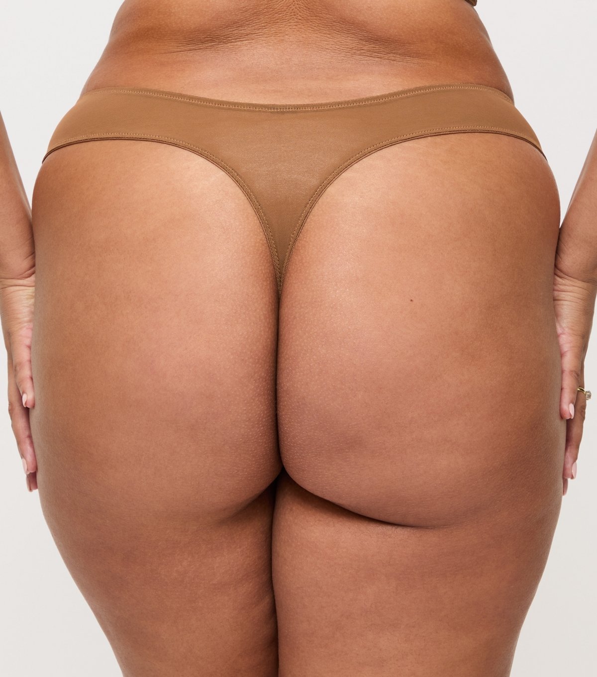 Ann Summers Women's Tan Lace Panel Thong Ann Summers New Look - 3