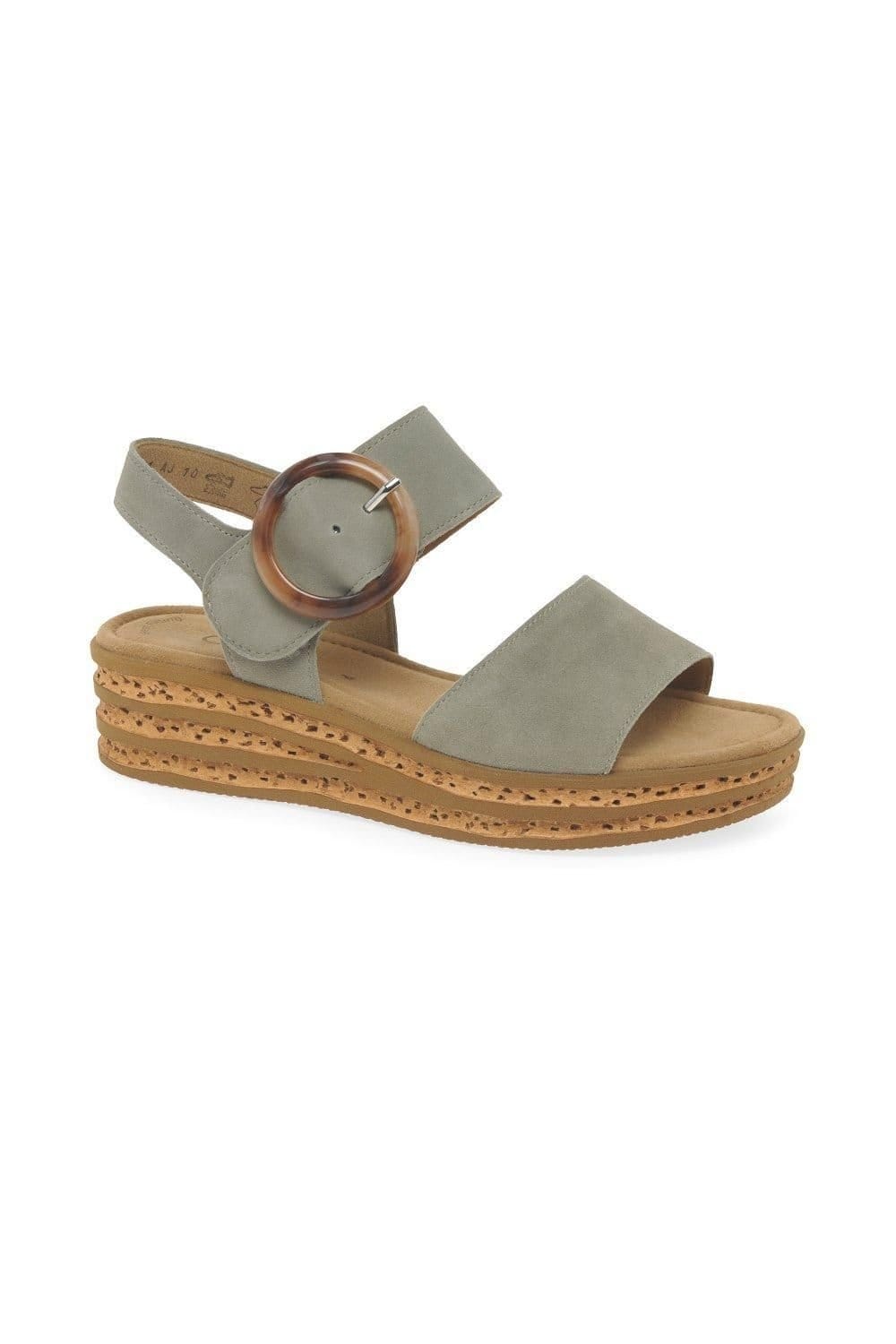 Gabor Gabor Women's 'Andre' Wedge Sandals in Light Khaki - 4