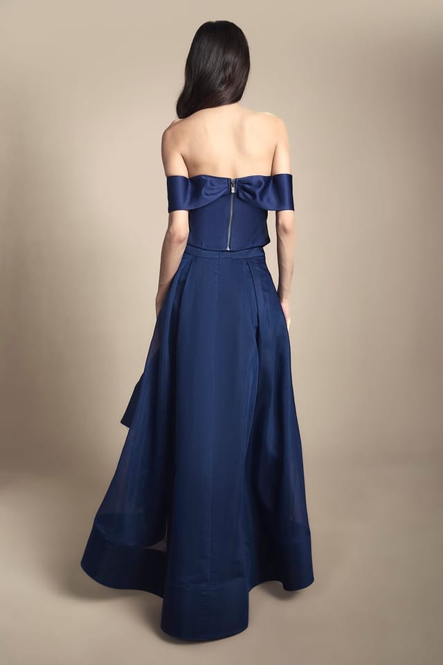 Coast Coast Women's Organza Bridesmaid Skirt in Navy - 3