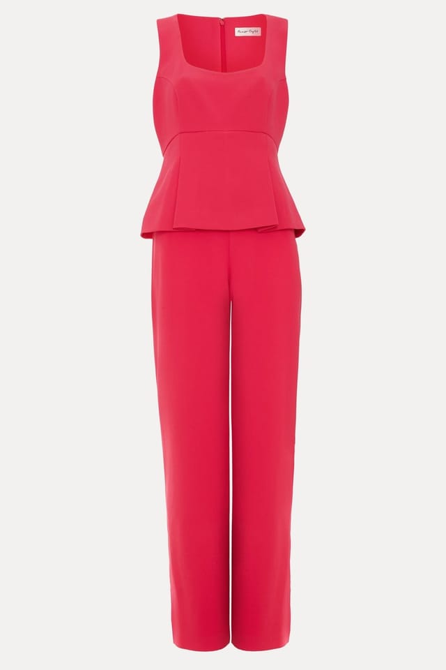 Phase Eight Phase Eight Women's Jovelle Square Neck Peplum Jumpsuit in Bright Pink - 2