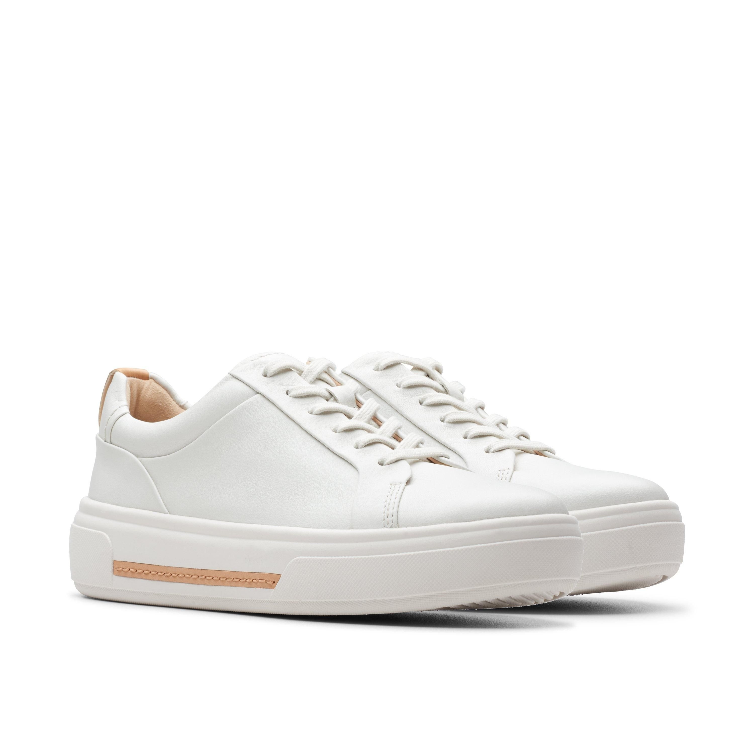 Clarks Clarks Women's Hollyhock Walk Off-White Leather Trainers in White - 4