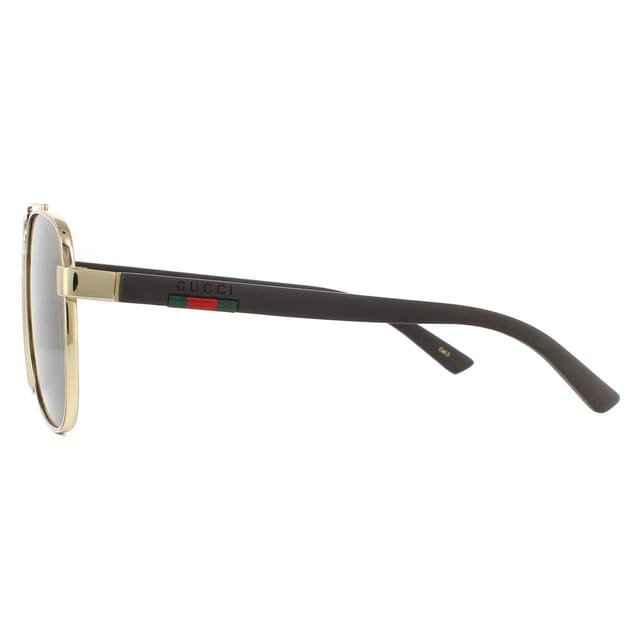 Gucci Gucci Men's Aviator Gold Brown Sunglasses - 3