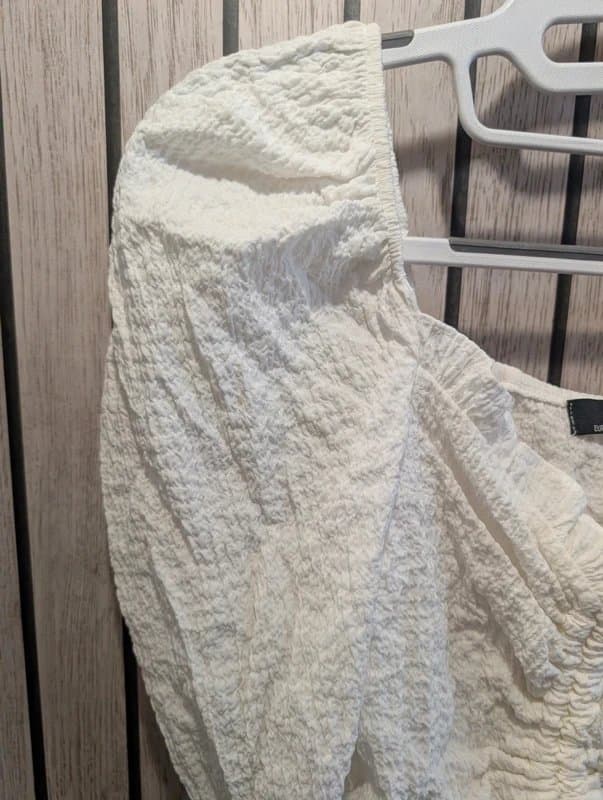 Bershka Bershka ruched front crinkle crop top size s