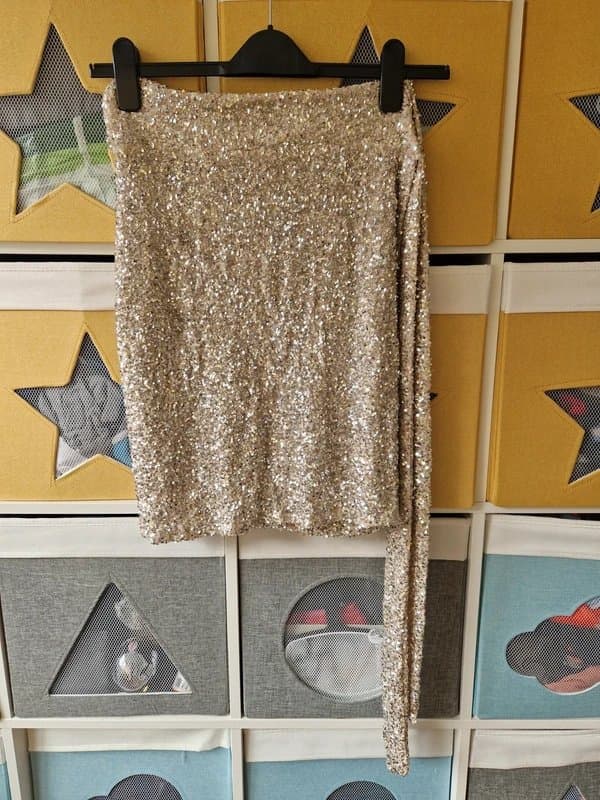 Never Fully Dressed Never fully dressed women's Silver Sequin Mini Jaspre size 10
