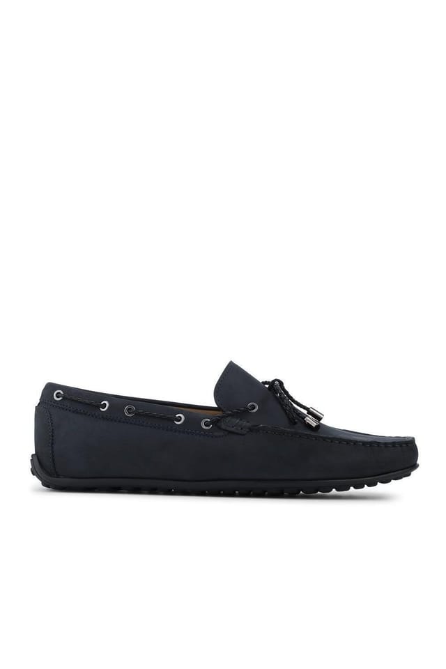 Jones Bootmaker Jones Bootmaker Men's Pedro Leather Tasselled Loafers in Navy - 2