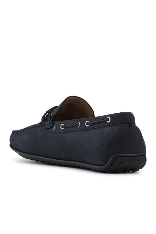 Jones Bootmaker Jones Bootmaker Men's Pedro Leather Tasselled Loafers in Navy - 3