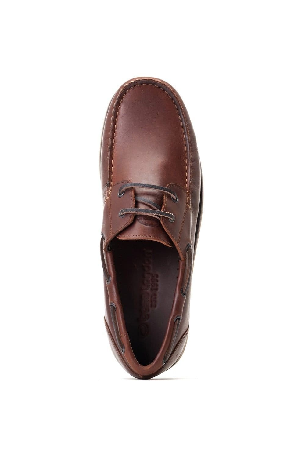 Base London Base London Men's Stern Boat Shoe in Brown - 4