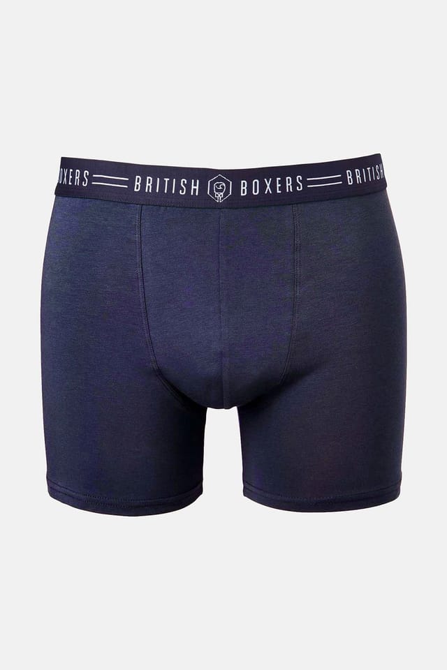 British Boxers British Boxers Men's Pack of Three "Bourbon Blues" Stretch Trunks - 3