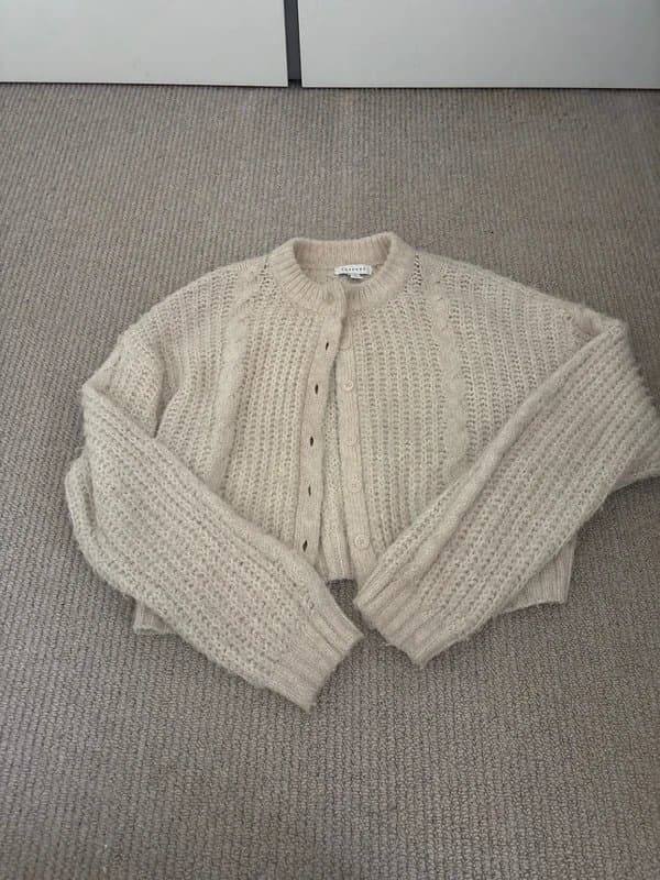 Topshop white knitted cardigan