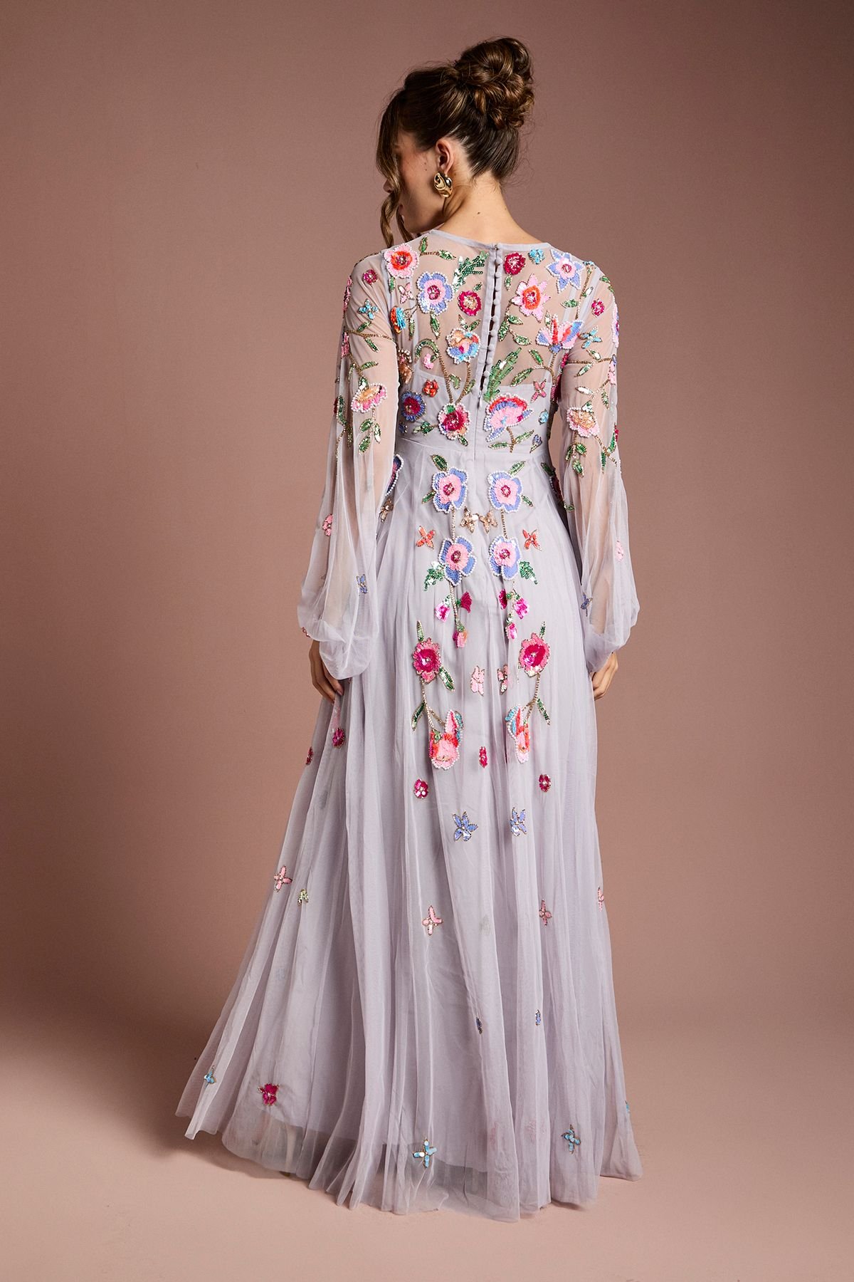 Coast Coast Women's Embellished Chiffon Maxi Dress in Lilac - 3