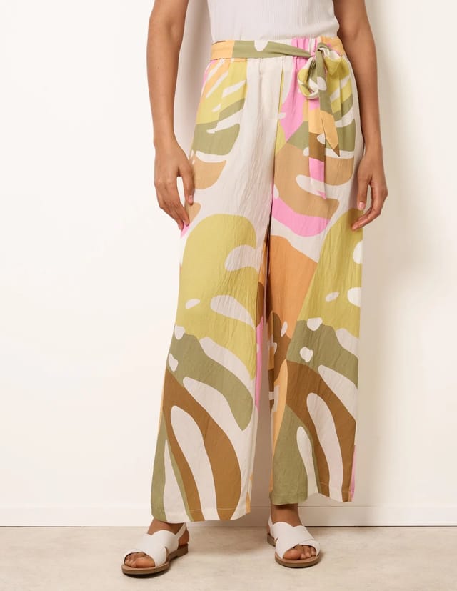 Blue Vanilla Paper Bag Wide Leg Trousers - 2