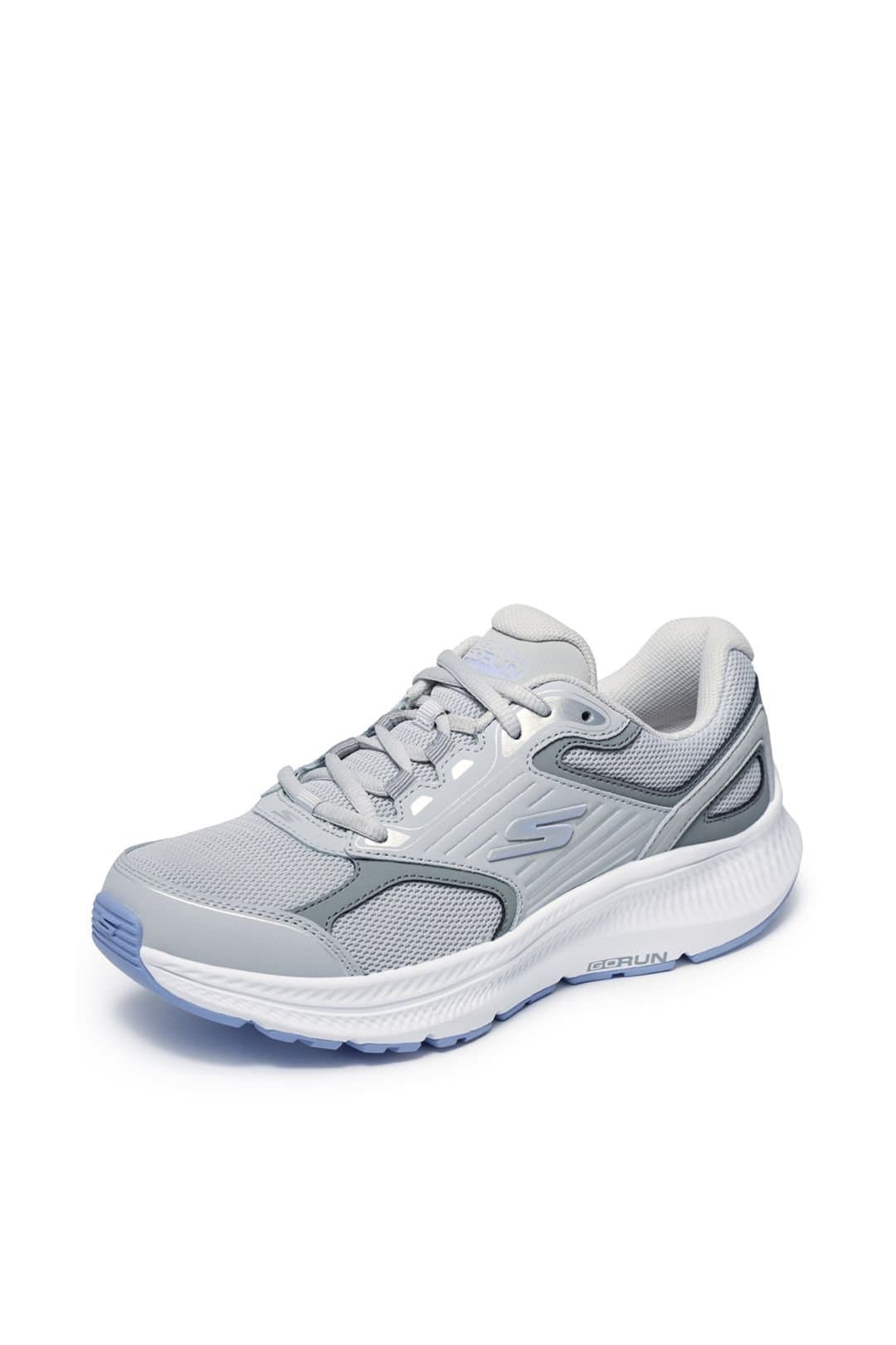 Skechers Skechers Women's GO RUN CONSISTENT 2.0 ADVANTAGE Leather Overlay Lace Up Gray Leather in Grey