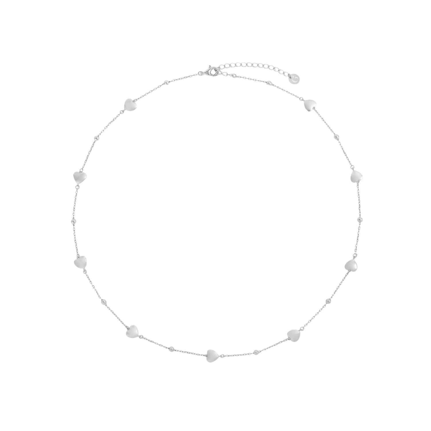 Gold Trip Gold Trip Women's Hearts Satellite Necklace in Silver