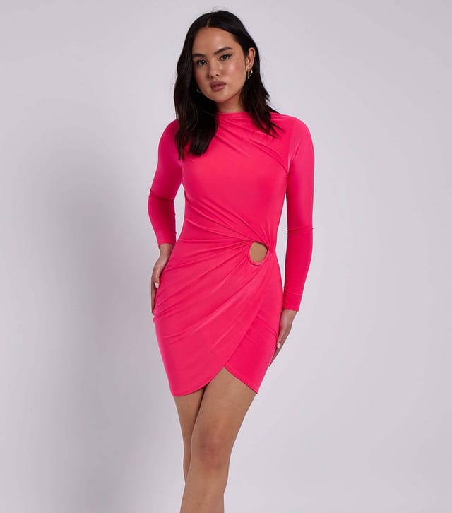 Urban Bliss Women's Bright Pink O Ring Mini Dress Urban Bliss New Look - 2