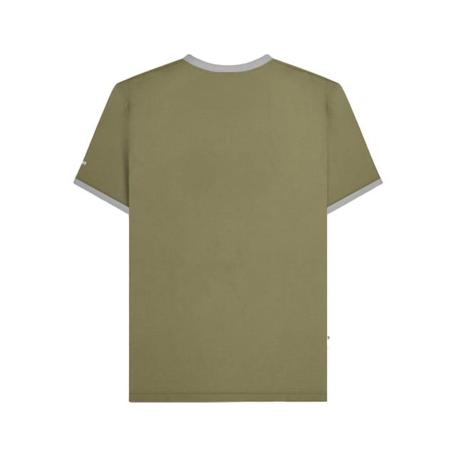 Lambretta Lambretta Men's Target Ringer T-Shirt in Khaki - 2