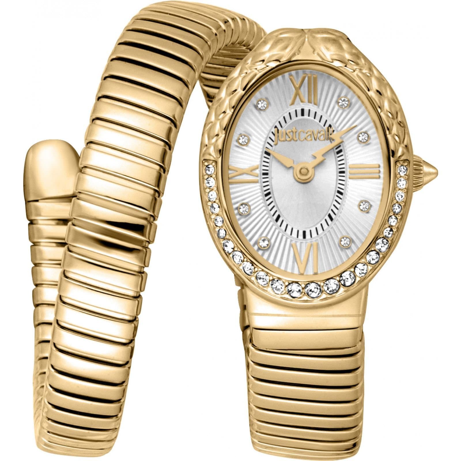 Just Cavalli Just Cavalli Women's JC1L390M0025 Signature Snake 22mm Quartz Watch in Gold