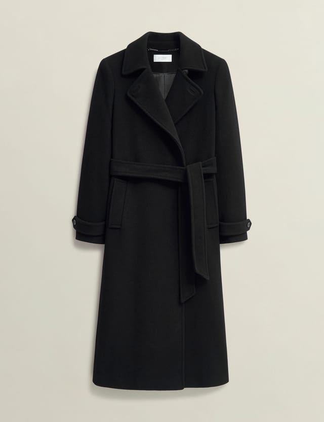 Hobbs London Hobbs London Women's Yasmina Tailored Midi Wrap Overcoat in Black - 2