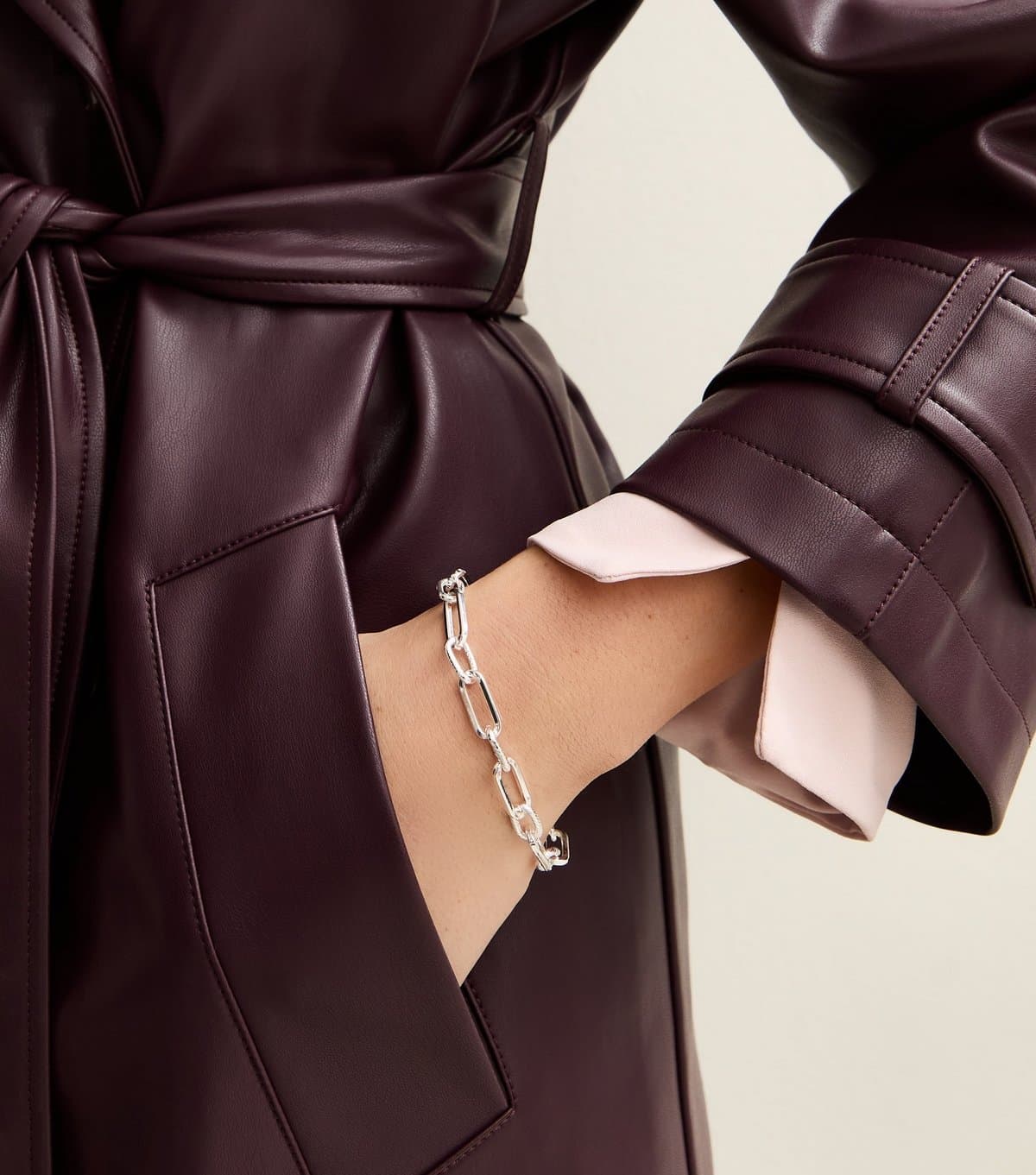 New Look Silver Tone Rectangular Link Bracelet New Look