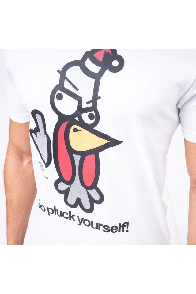 Xplicit Xplicit Men's Bad Turkey Christmas T-Shirt in White - 3