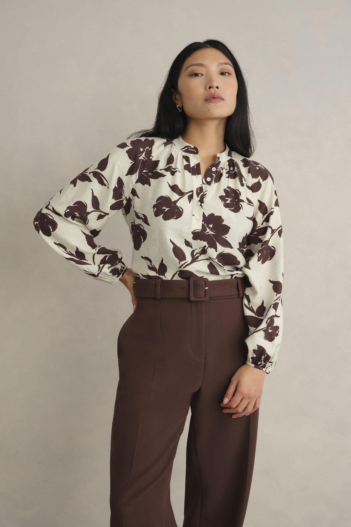 Hobbs London Hobbs London Women's Sherry Blouse in Ecru - 1