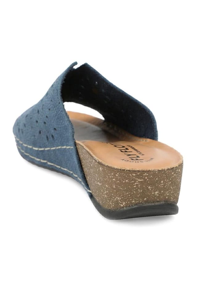 Fly Flot Fly Flot Women's Flyflot Leather Mule Sandals in Blue - 3