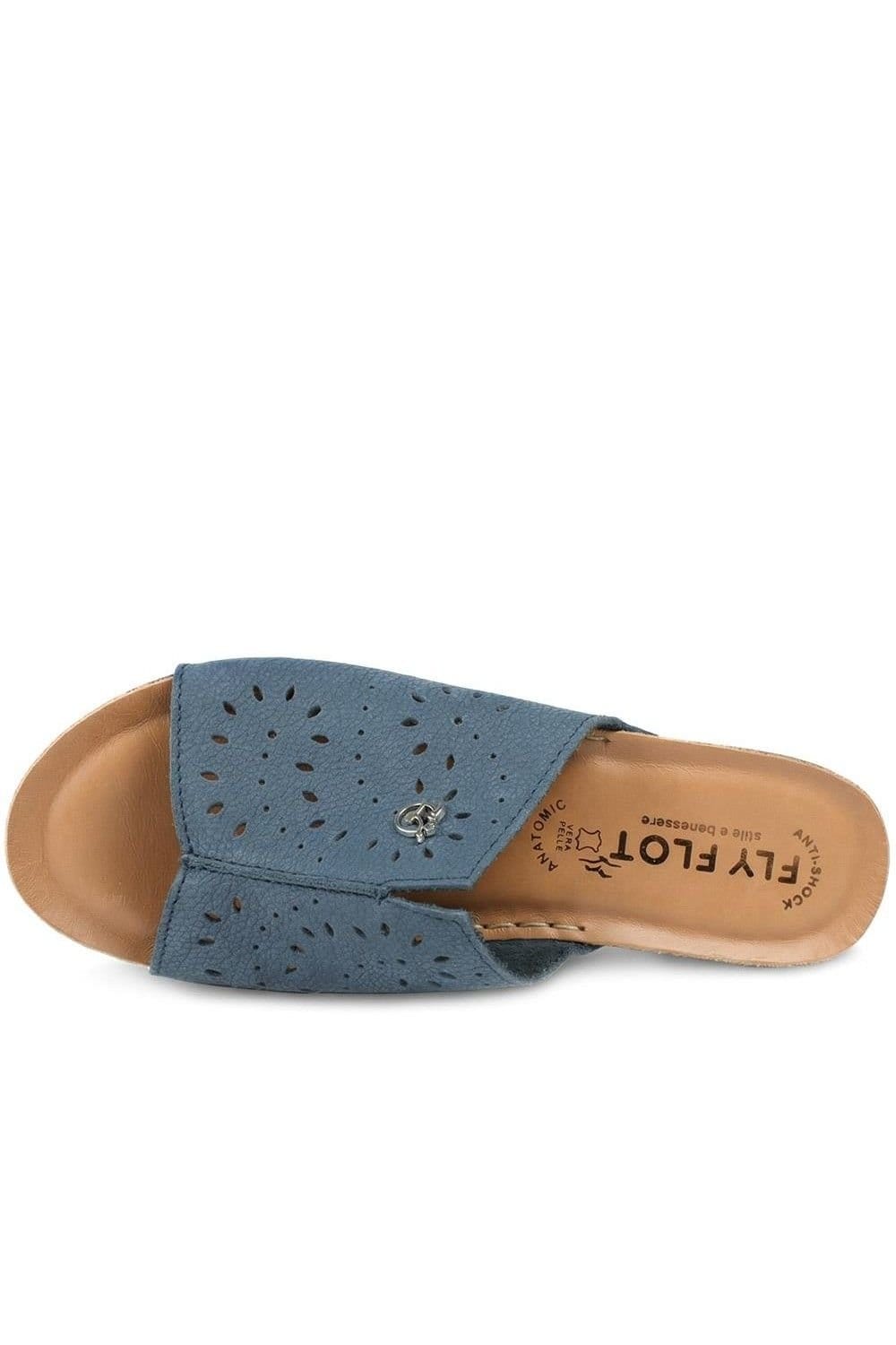 Fly Flot Fly Flot Women's Flyflot Leather Mule Sandals in Blue - 4