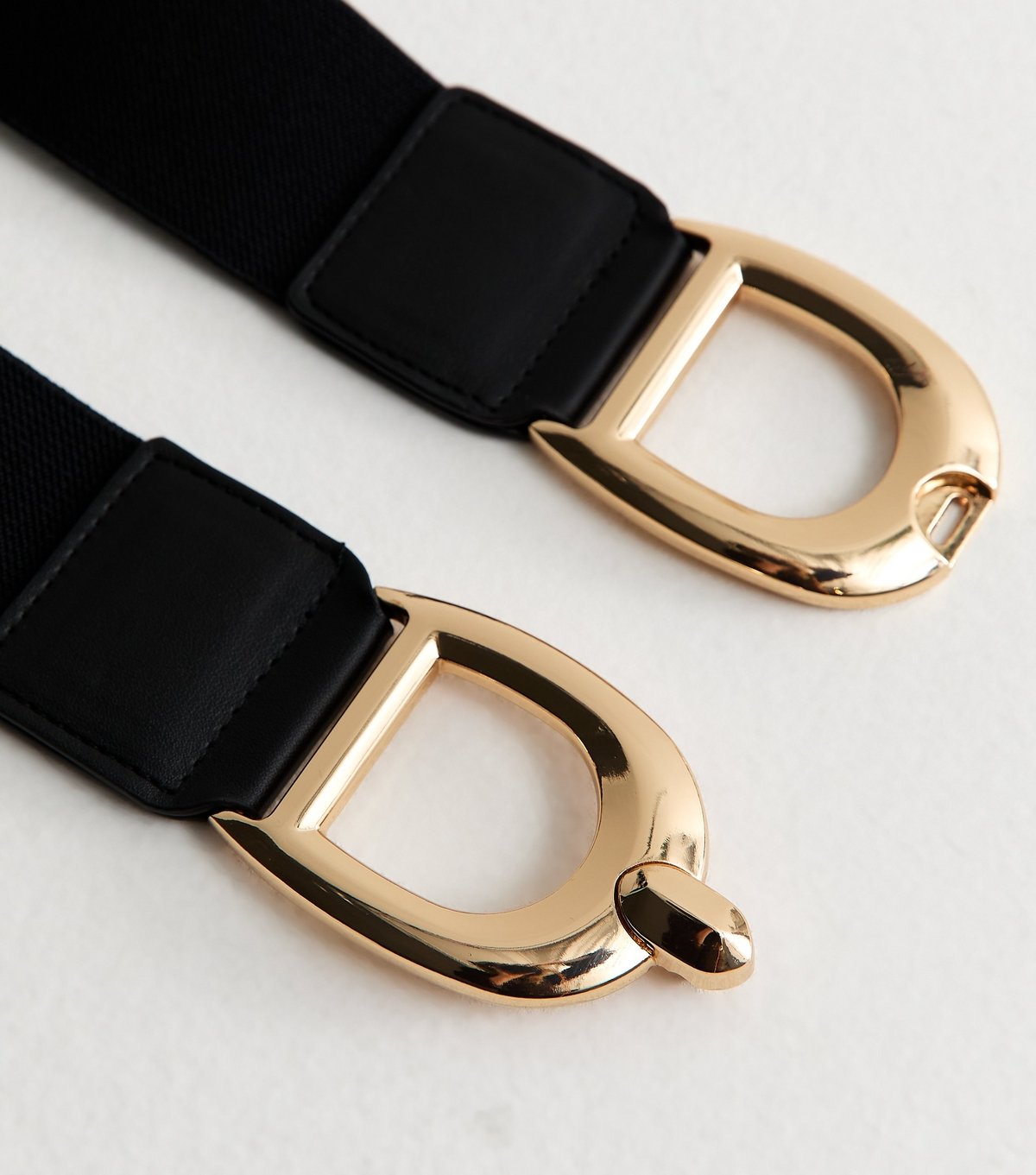 New Look Black Stretchy Double Buckle Waist Belt New Look - 3