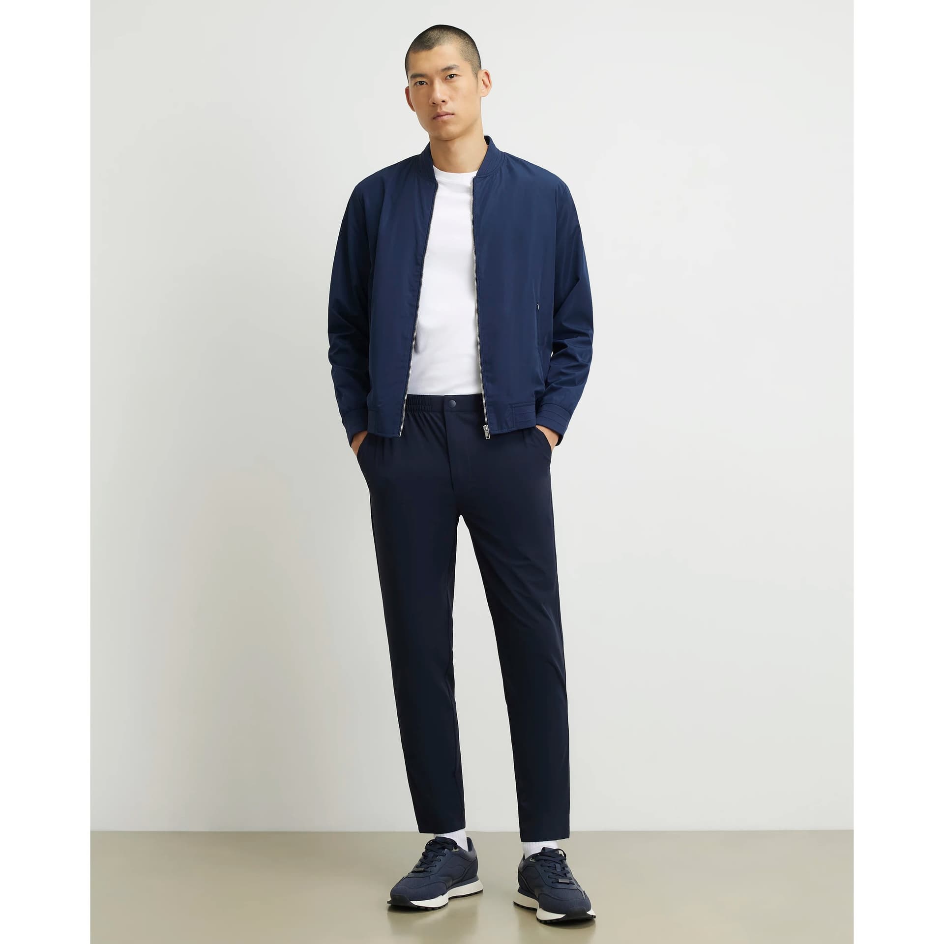 River Island Mens River Island Navy Skinny Fit Trousers
