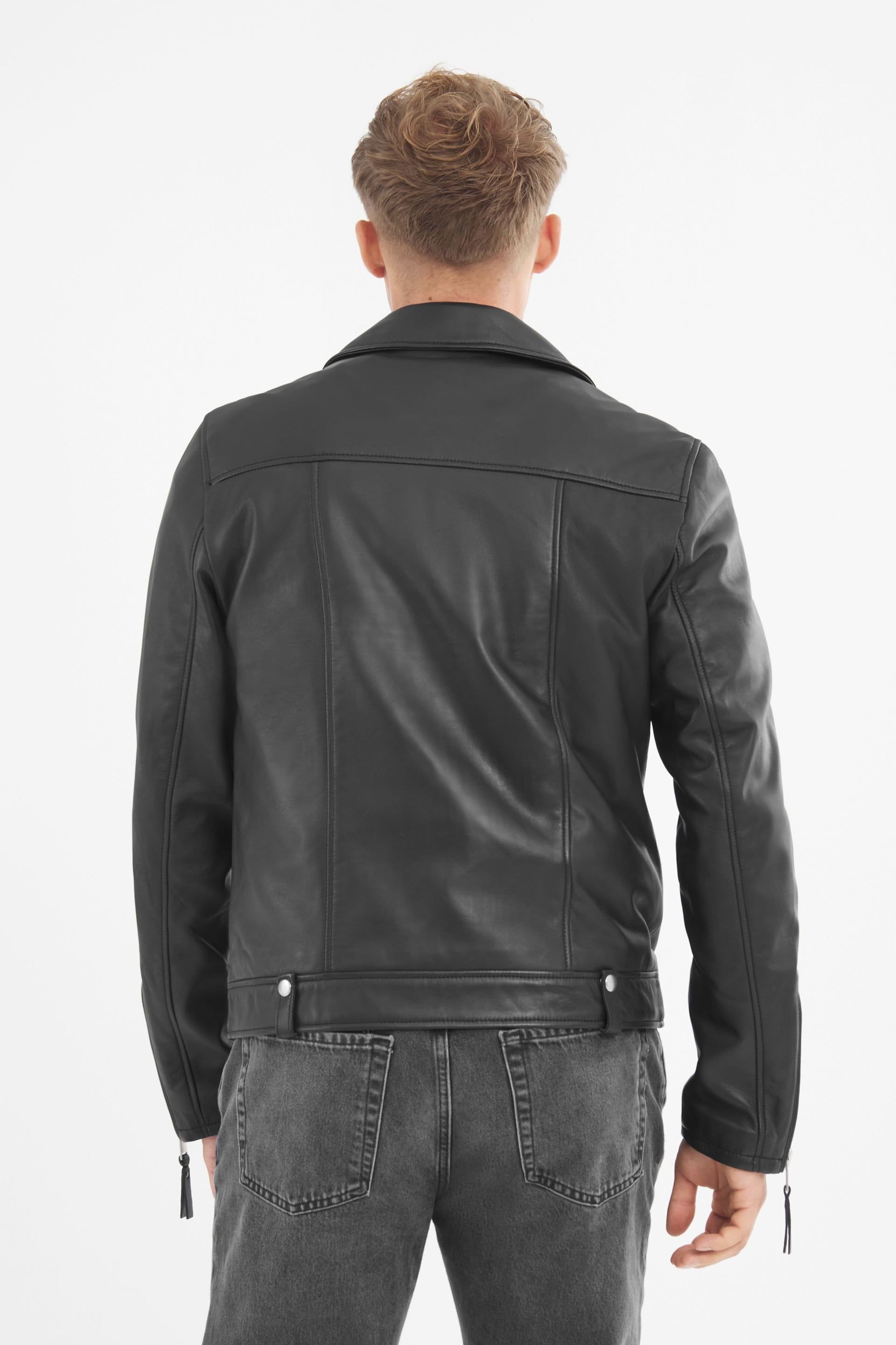 Bolongaro Trevor Bolongaro Trevor Men's Real Leather Louis Biker Jacket in Black - 4