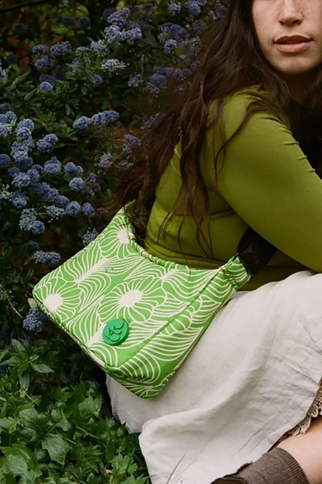 Orla Kiely Orla Kiely Women's Ratio Small Hobo Bag - Moonflower Spring Green - 2