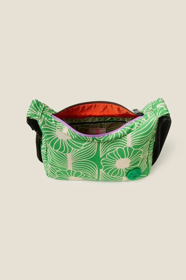 Orla Kiely Orla Kiely Women's Ratio Small Hobo Bag - Moonflower Spring Green - 3