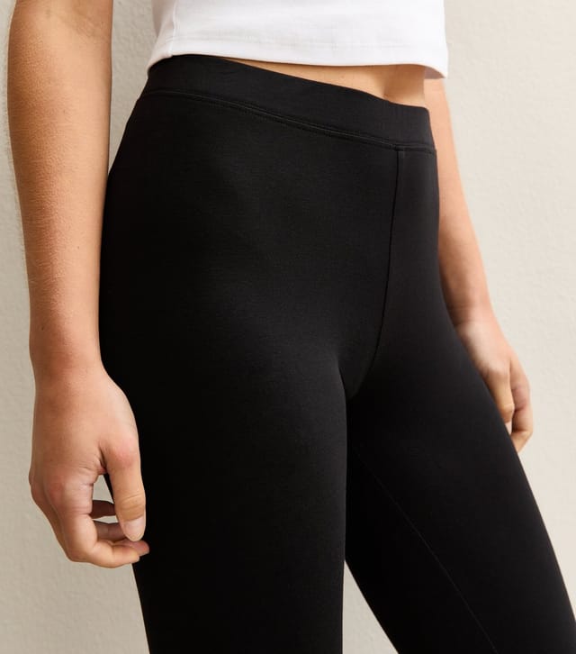 New Look Women's Pack of 2 Petite Black Stretchy Cotton Leggings New Look - 2