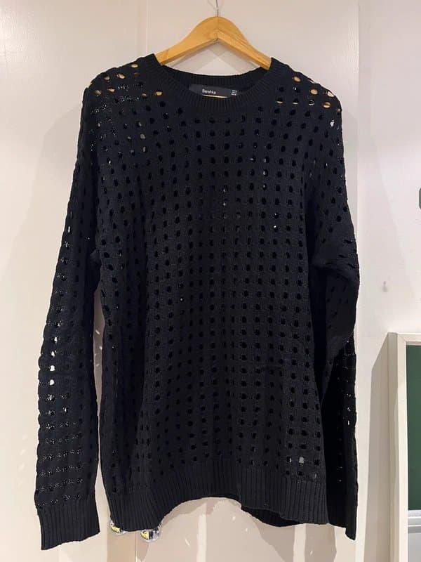 Bershka Bershka black see through knit sweater