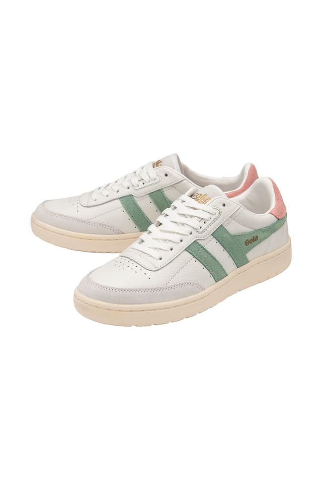 Gola Classics Gola Classics Women's 'Falcon' Leather Lace-Up Trainers in White - 3