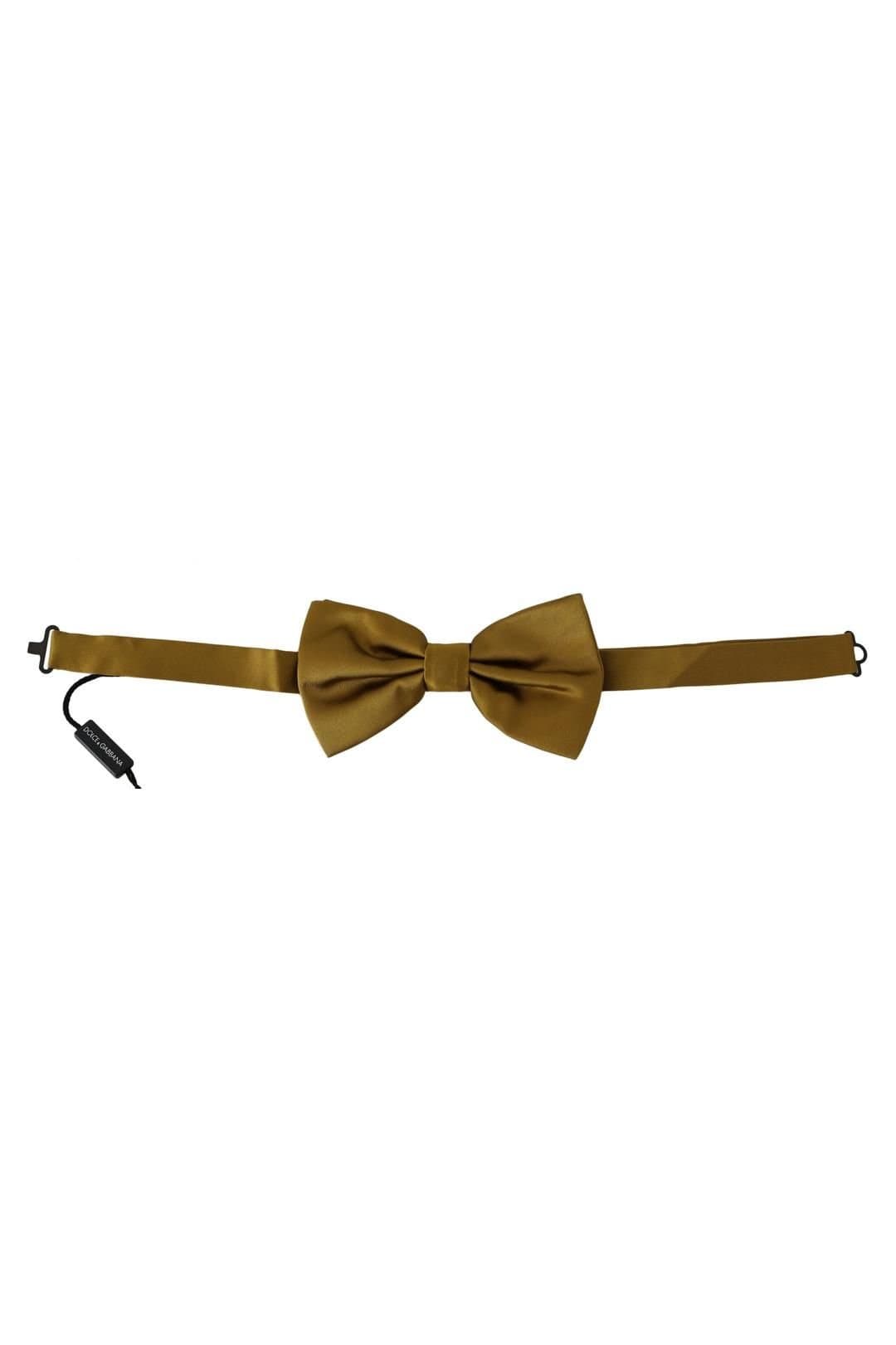 Dolce & Gabbana Dolce & Gabbana Mustard Silk Bow Tie for Men